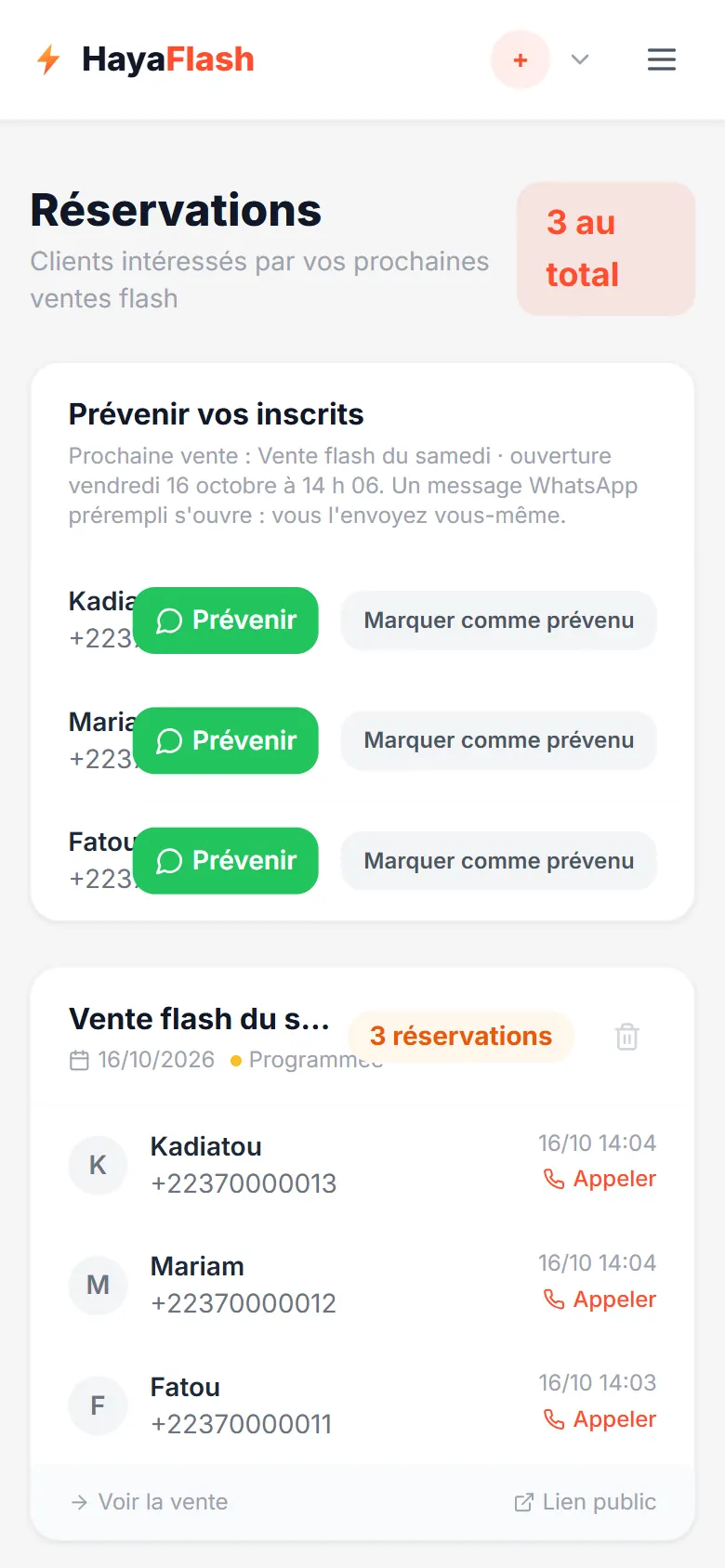 Tu vois qui attend ta vente