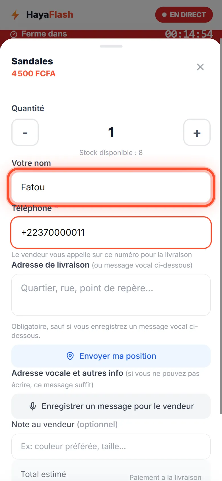 Elle commande elle-même